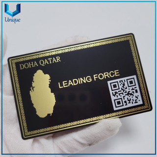 Tarjeta Cutsom Metal con impresión de código QR