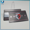 Tarjeta de metal negro de acero inoxidable de alta calidad con logotipo personalizado