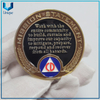 Moneda conmemorativa de la policía de metal personalizada en esmalte suave de 2,25 pulgadas, monedas conmemorativas de metal de la marina del ejército, moneda de metal de esmalte suave 
