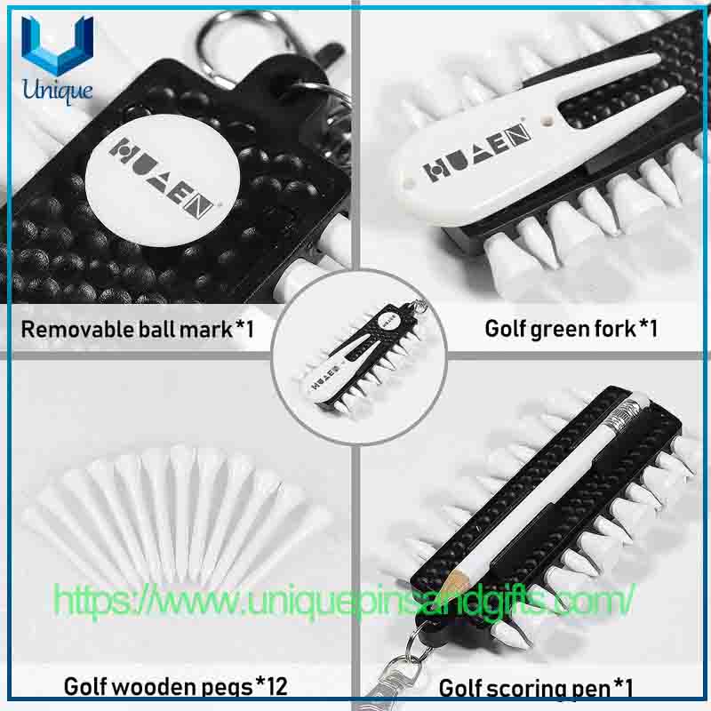 Clavijas para pelotas de golf, tenedor portátil para pelotas, marcador de posición de pelota, tenedor para putting green, contenedor de almacenamiento para tee de golf