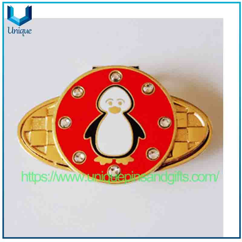 Nuevo Marcador de Metal para Golf, marcador de posición de bola plateada, marcador de bola magnético 2520, Clip para tapa, accesorios de Golf