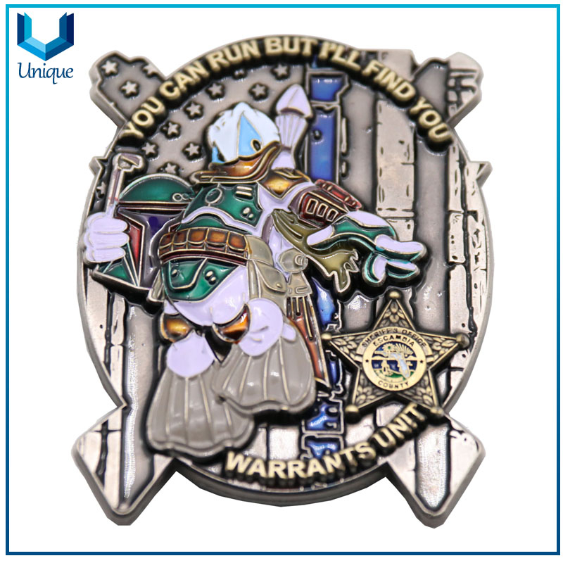 Moneda creativa ecso, moneda de esmalte suave 3D, militar, ejército, moneda de la policía, personalice la moneda de la medalla de souvenirs de la novedad