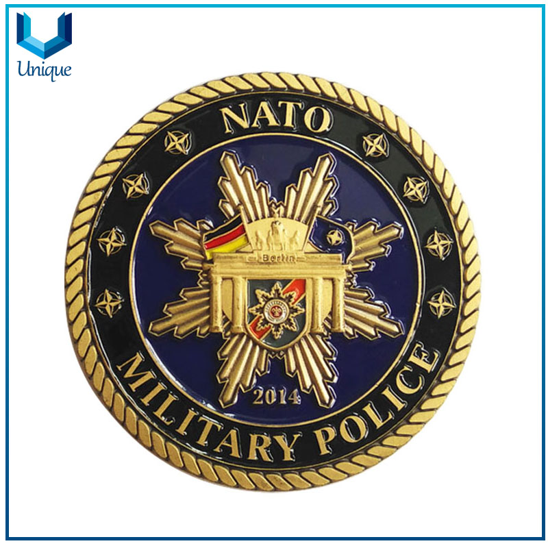 Personalice la f&aacute;brica de monedas creativas, moneda de liderazgo de USN, moneda 3D en antig&uuml;edad plateada-4