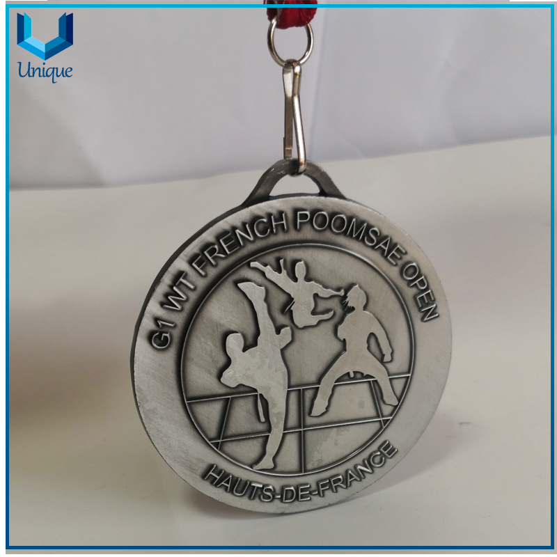 Medalla de metal barata en el diseño de personalizar, Medalla de Premio Taekwondo, Medalla de la competencia francesa, Medalla 2D Judo