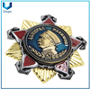 Personalice la insignia de la policía, personalice el diseño de sounvenir broche, insignia de honor de metal en dos tonos.