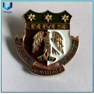 Insignia de pin de chapado en oro rosa, insignia de la policía de Nigeria 3D con alfiler de seguridad, manualidades de metal de signo gratis personalizar de China