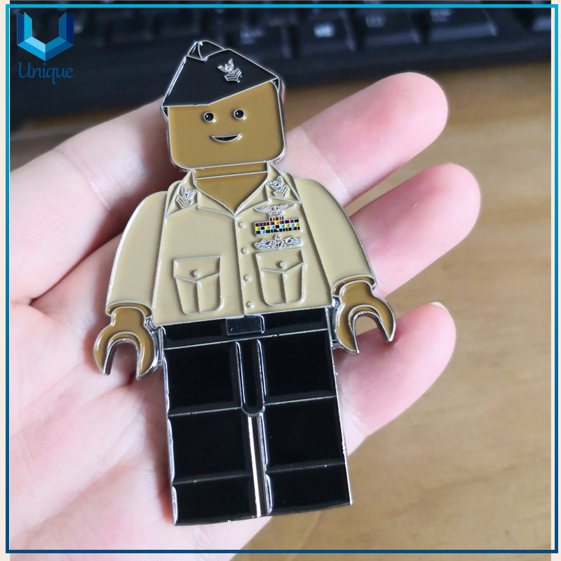 Moneda de esmalte suave de LEGO 3D en TWON TONE