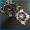 Llavero del medallón del oro de la moda, llavero duro del metal del esmalte de los regalos de la decoración