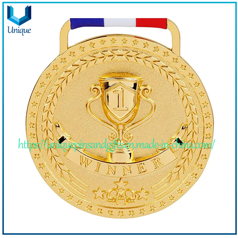 Medalla de carrera deportiva de metal con diseño personalizado de fábrica, medalla de carrera de ciclismo de Tanzania con cinta