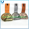 Medallas de metal 3D personalizadas, medallas rusas de eventos deportivos de bronce, oro y plata con cinta