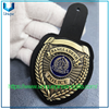 Insignia de metal de policía personalizada de alta calidad con soporte de cuero de vaca para la policía de Bangladesh