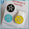 Personalice Metal Golf Ballmarker con Silicone HatClip en set, Golf Accesorios en Embalaje Set, Personalizar Logo Golf Divol Herramienta de Ball Marker