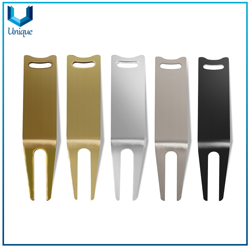 Herramienta de divot de aleación de aleación de zinc de la aleación de la aleación de zinc con la impresión con la impresión del logotipo del láser, el oro al por mayor, el níquel, las herramientas de reparación de golf de chapado antiguo