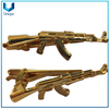 Personalice la barra de corbata de rifle en 3D, Pin de la corbata de estilo de pistola de oro para regalos de recuerdo militar, Barra de lazo de la mancha de la boda de la moda en el embalaje de la caja de regalos