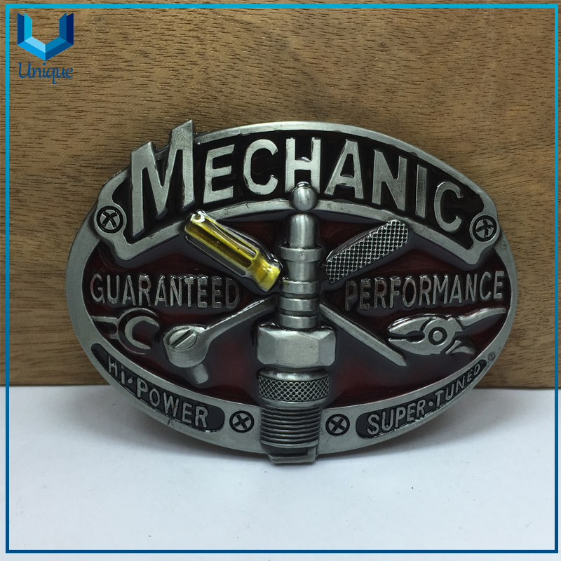 Hebilla de estilo mecánico, hebilla de herramientas de llave 3d, hebilla de metal de moda para corporativos, escuela, regalos militares