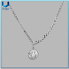 925 Collar de monedas de la sonrisa de plata de ley 925, diseño personalizado 925 colgante de plata para collar, collar de decoración de joyería de moda para mujer