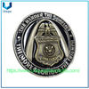 Moneda de policía personalizada con revestimiento de dos tonos de bronce antiguo + plata antigua de 2,25 pulgadas