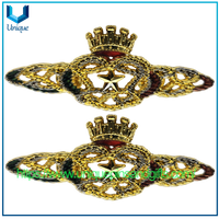 Artesanía de Metal personalizada, alfileres de solapa con logotipo 3D, insignias, uniforme chapado en oro, emblema de embrague de mariposa para seguridad de la Fuerza Aérea de EE. UU.