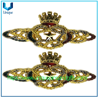 Artesanía de Metal personalizada, alfileres de solapa con logotipo 3D, insignias, uniforme chapado en oro, emblema de embrague de mariposa para seguridad de la Fuerza Aérea de EE. UU.