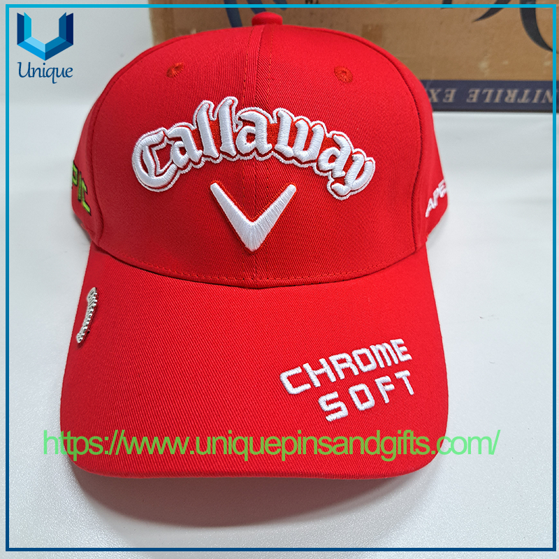Gorra de béisbol con bordado 3D de Callaway Golf y pin de metal con logotipo