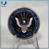 Fábrica de monedas de desafío personalizado, moneda de reconocimiento de níquel y oro USN de la Marina militar de EE. UU. para regalos de recuerdo