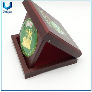 Precio de fábrica OEM marca caja de madera caja de monedas personalizada con caja de almacenamiento de monedas