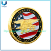 Moneda creativa de cartón militar 3D de diseño personalizado, monedas de espejo, moneda conmemorativa de metal del gobierno deportivo de la marina del ejército de oro/plata