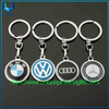 Llavero de un solo lado del metal del logotipo del coche de Volkswagen Mercedes-Benz Audi del esmalte, colgantes de la alambrada del círculo