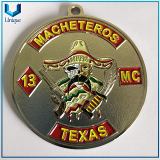 Medalla de diseño de personalización al por mayor, medallón de regalo, medallón de recuerdos, medallón de llavero, medallón de premios de acabado