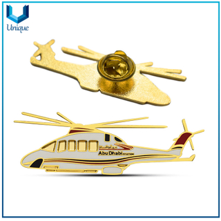 Personalice el PIN de la solapa de alta calidad, la insignia del pin de recuerdo del esmalte duro, el pin de golf del helicóptero, la insignia militar de la fuerza aérea, el pin de metal Árabe UAE Aviation