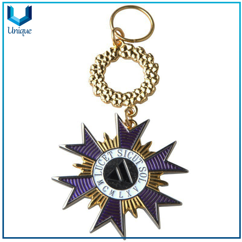 Personalice la fábrica de insignias militares, insignia de recorte de diseño de Fashon, hueco hacia fuera la insignia de la policía 3D, insignia de la moneda de la medalla para el honor