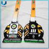 Diseño personalizado de medallas de metal para eventos deportivos de oro PZPN polaco con cinta