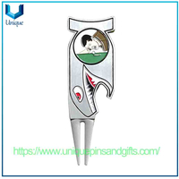 En Stock, creativo, con temática de tiburón, para poner pelotas de Golf de Metal, tenedores, Clips para sombrero, marcador de pelota de Golf, juegos de herramientas Divot