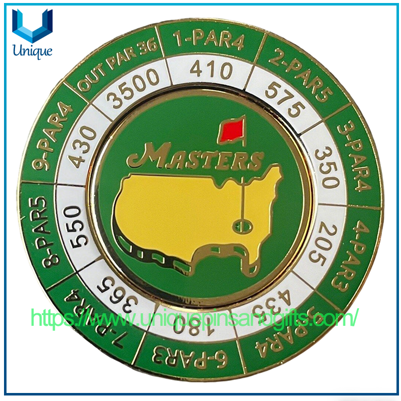 Nuevo Scorecard Marcador de bola de Golf Master's Tournament Scorecard marcador de pelota