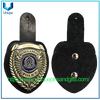 Insignia de metal de policía personalizada de alta calidad con soporte de cuero de vaca para la policía de Bangladesh