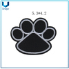 Insignia de la bandera, etiqueta de bordado de la huella de perros, parche de bordado de dibujos animados para accesorios de ropa, etiqueta tejida para la descoaración