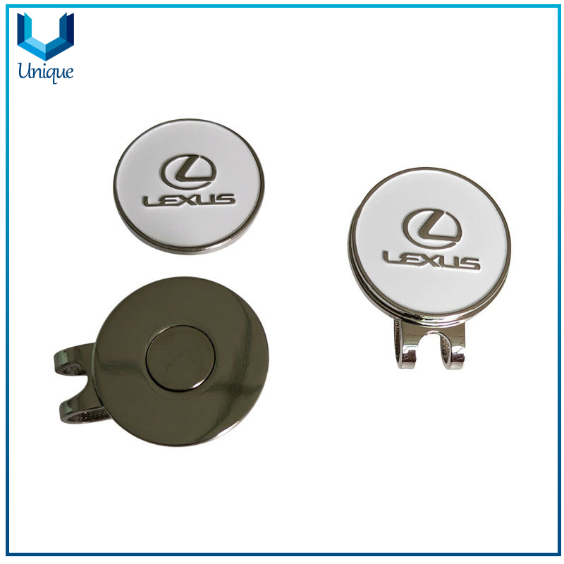 Personalice el imán de Golf HatClip con Ballmarker, Metal Golf Tools Equipment Ballmarker para regalos promocionales