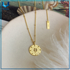 Diseño personalizado 925 Charm de plata esterlina Colgante de la moneda, Fábrica Custom Holdolkout Necklace con chapado en oro