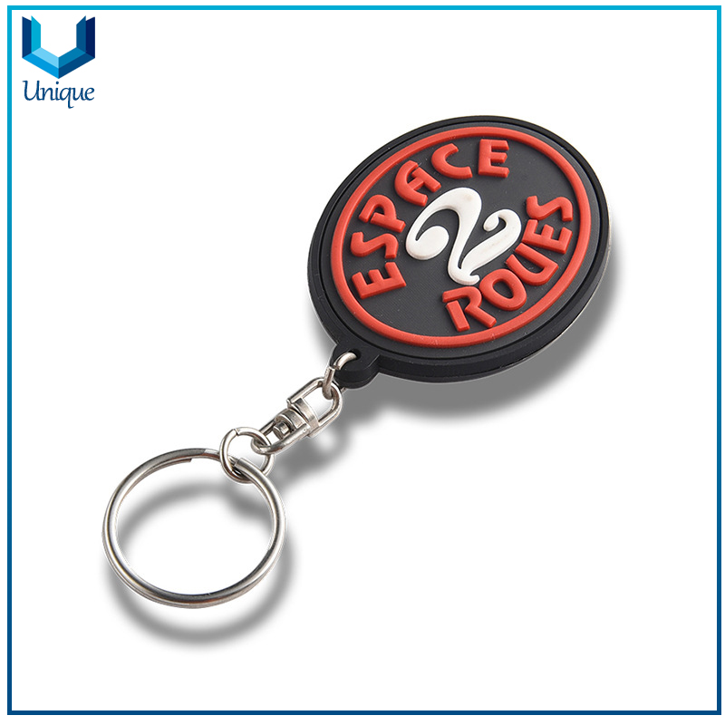 Personalice el logotipo de diseño para regalos corporativos, llavero de goma PVC para regalos promocionales, llavero de la moda Souvernir