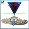 Broche de alfiler de Metal 3D personalizado para solapa, insignia con forma triangular de búho y pulpo brasileño, insignia con cierre de mariposa PMGO SSPGO CBMGO