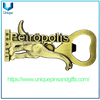 Etiqueta engomada personalizada del imán del refrigerador del cobre del patrón del dinosaurio del logotipo de la ciudad del Metal de Brasil PEIROPOLIS Uberaba