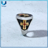 Fabricantes al por mayor Nuevo Hot Selling Punk Templario Cross Crown Ring Steel Anillo de Hombres