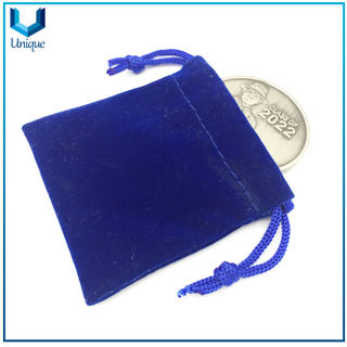 Bolsas de terciopelo bolso de pelusa Bolsas de joyería de oro Top con cordón Bolsa de terciopelo