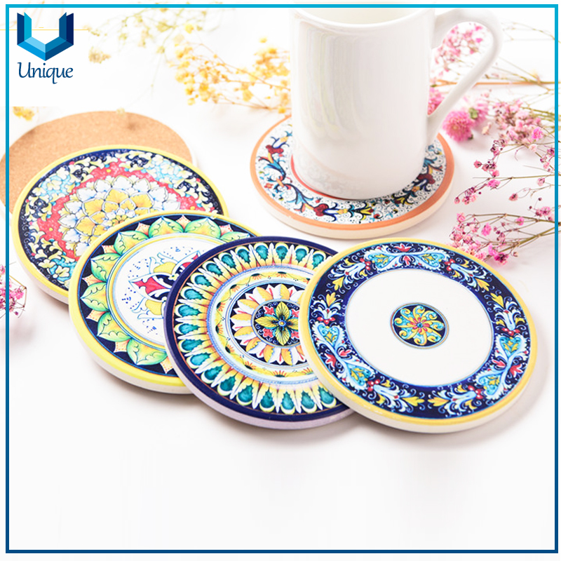 Venta al por mayor Mandala Custom Photo Impresi&oacute;n propia Dise&ntilde;o Cer&aacute;mica Bebidas Posavasos002-01