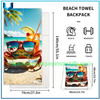 Toalla de playa al por mayor de playa mochila mochila múltiples mochilas mochilas para el regalo de la playa para regalos promocionales puede personalizar cualquier patrón