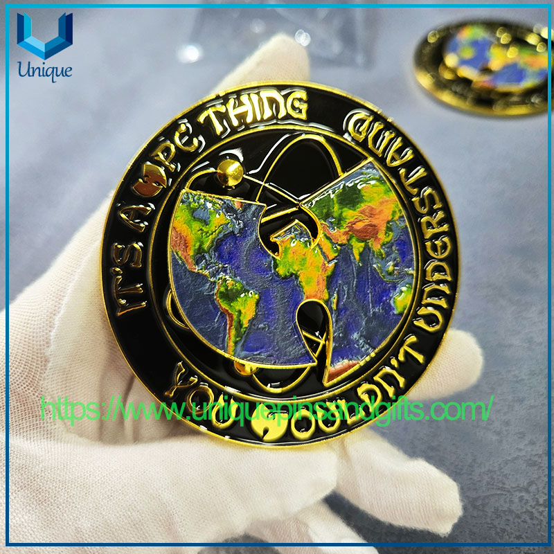 3D Zinc Alloy Challenge Coin Metal WPC Commemorate Coin Spinner Coin (5) 