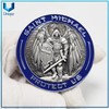 Diseño personalizado, moneda de policía del ángel de Missouri de EE. UU. con revestimiento de níquel de 2,25 pulgadas, fabricante de monedas de desafío personalizadas