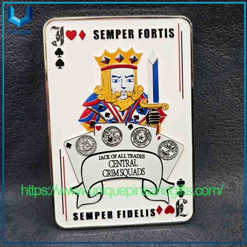 dise&ntilde;o creativo personalizado (4) Moneda de p&oacute;quer de la Marina de los EE. UU. 