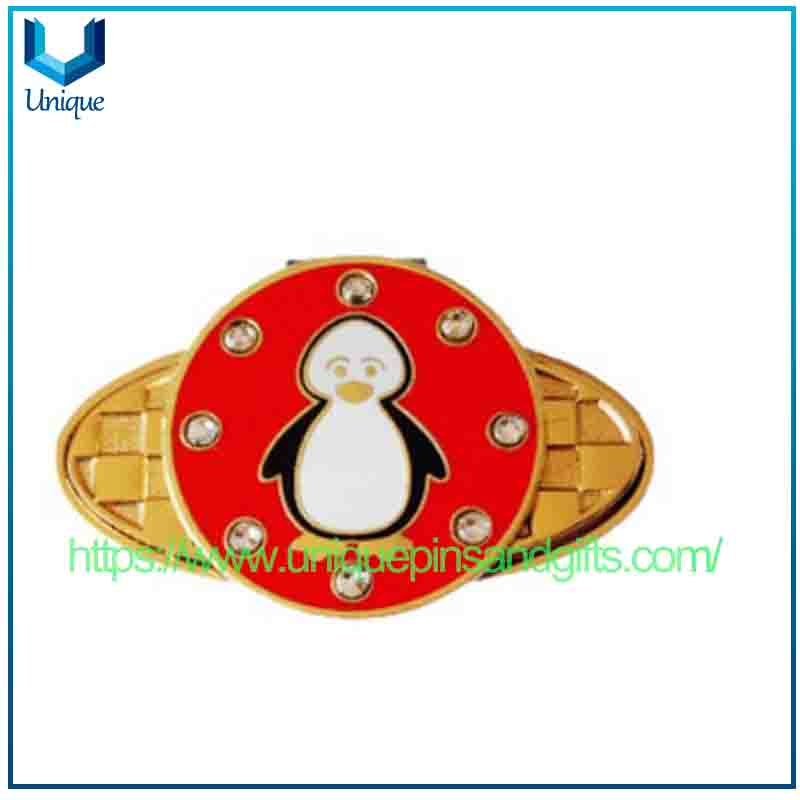 Nuevo Marcador de Metal para Golf, marcador de posición de bola plateada, marcador de bola magnético 2520, Clip para tapa, accesorios de Golf