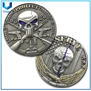 Moneda de novedad 3D, personalice diseño de monedas creativas, monedas de dos tonos antiguos, moneda de la medalla de honor, Moneda militar / policial